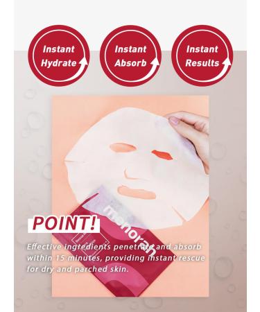 Menorah Skincare Ultra Hydration Rescue Sheet Mask (4 Sheets) - 100% Organic Cotton Rice & African Mango Moisturizing Face Masks for Super Hydration - Buy Online on GoSupps.com