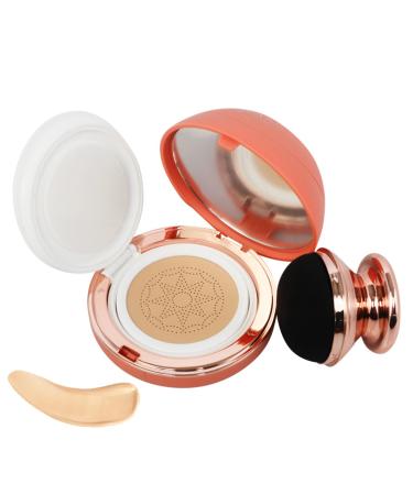 Mushroom Head Air Cushion CC Cream Full Coverage Concealer Create Natural Nude Make Oil Control Moisturizing BB Cream Foundation Cream 15 ml (2#Natural Color) 1 count (Pack of 1) 2#Natural Color