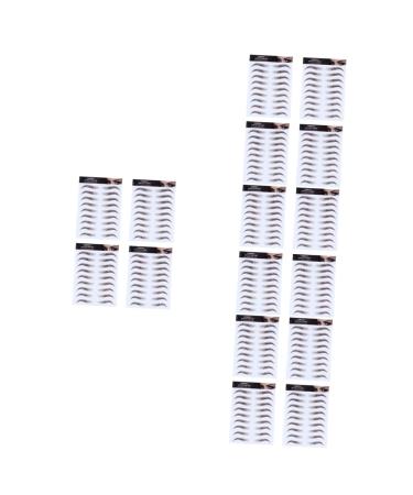 FOMIYES 16 Pcs Eyebrow Stickers Waterproof Makeup Eyebrow Grooming Stickers Imitation Eyebrow Stencil Modify