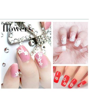 DANNEASY 30 Sheets Self-Adhesive Butterfly Flower Nail Stickers | 5D Nail Decals for Women, Girls, & Kids | Nail Decoration Kit with Tweezers & Cuticle Stick - Buy Online on GoSupps.com
