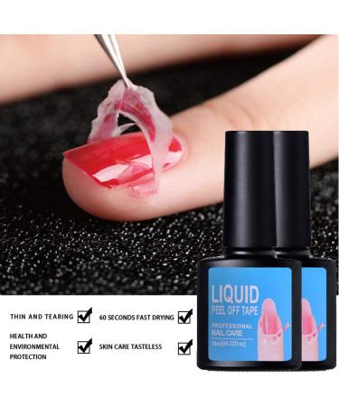 Anti-Overflow Base Coat Liquid Tape for Nail Art - Black Peel Off Gel Polish Tool - Buy Online on GoSupps.com