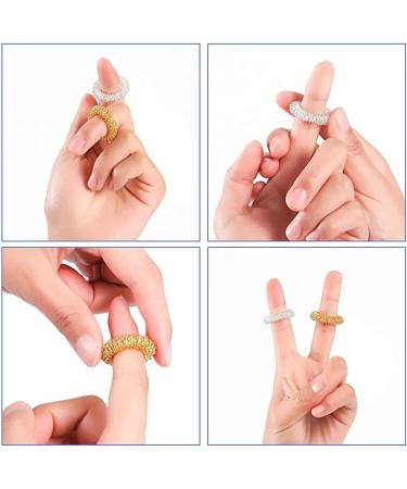 Leikedun 10-Piece Massage Ring Set | Sensory Acupressure Rings for Stress Relief & Wrist Wellness | Portable Relaxation Accessories - Buy Online on GoSupps.com