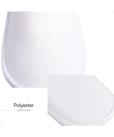6 Pairs White Disposable Spa Slippers | Summer Cotton, Non-Slip, Breathable | Men and Women - Great for Hotel Guests and Travel - Buy Online on GoSupps.com