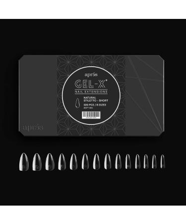Apres Gel-X Natural Stiletto Short Tip Box - 500pc Premium Gel Tips 11 Sizes 00-9 for International Shipping - Buy Online on GoSupps.com