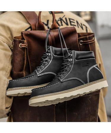 LUODENGLANG Men's Non-Slip Hiking Boots - Waterproof Winter Snow Shoes 7 Black (Mesh Lining) - Buy Online on GoSupps.com