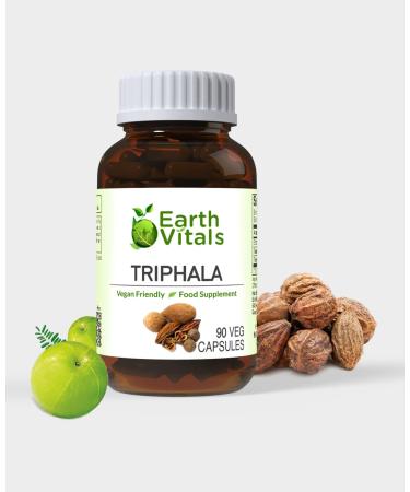Earth Vitals - Triphala Capsules - 90 Veg Caps - Nutritionally Rich Herbal Supplement from India