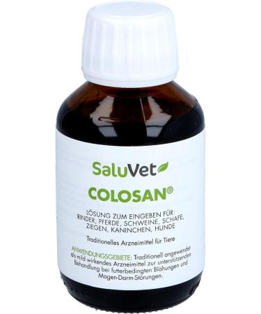 Saluvet Colosan 100 ml - Approved Medicine for Horses Cattle Pigs Sheep Goats Rabbits & Dogs | Treat Flatulence & Gastrointestinal Disorders - International Shipping Available - Buy Online on GoSupps.com