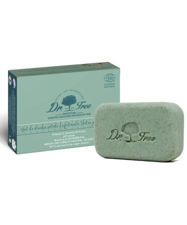 Dr. Tree Gel Solid cologique Exfoliant - Sp cial Peau Sensible - Renforce le Microbiome - ECOCERT. 99 7% Ingr dients Naturels - Wakame et Beurre de Cacao - Appropri V g talien Sans Plastique - 120gr