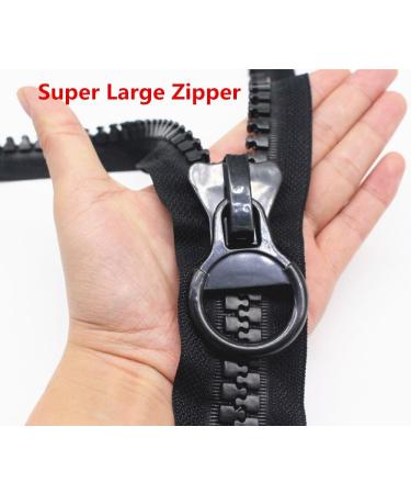 YaHoGa 80cm 20 Super Large Separating Plastic Zippers for Tents Coats - Heavy Duty Resin Vislon Zippers (Black 31) - Buy Online on GoSupps.com