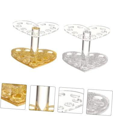 FOMIYES 6 Pcs Nail Art Heart Pen Holder Eyeliner Pencil Eyeliner Holder Makeup Brush Holder Bracket Acrylic 8.7X8.5X6.8cmx3pcs Assorted Colorx3pcs - Buy Online on GoSupps.com