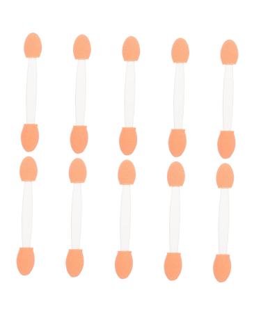 VINTORKY 100pcs Double Ended Eyeshadow Brush Eye Makeup Sponge Double-sides Eye Brush White Plastic