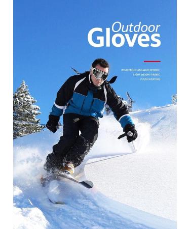 ALISXM 3M Ski & Snow Winter Gloves - Warm Touchscreen Snowboard Gloves for Men & Women - Ideal for Winter Running, Cycling, Driving - Adjustable Fit - Medium Black - Buy Online on GoSupps.com