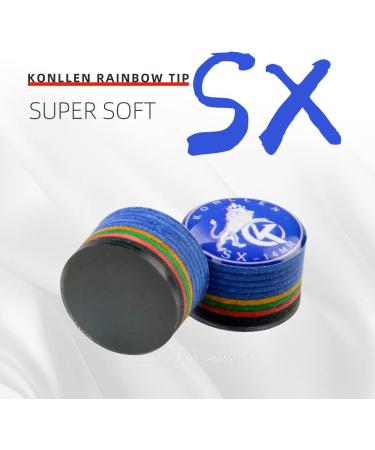 KONLLEN Rainbow Billiards Tip - 14mm-S-Black Pigskin Cue Head Accessory - Buy Online on GoSupps.com