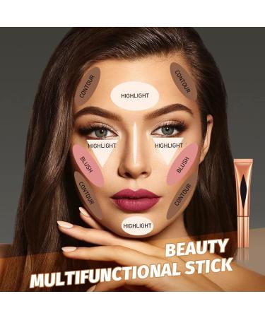 3-in-1 Concealer Stick Contour Highlight Wand - Creamy Formula for Flawless Face Contouring - Buy Online on GoSupps.com