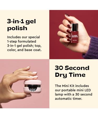Le Mini Macaron DIY Gel Manicure Kit | LED Nail Dryer Lamp, Gel Polish, Cuticle Stick, Nail File & Remover Wraps - Lilac Blossom - Buy Online on GoSupps.com