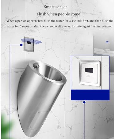 Inodoro moderno para ba o montado en la pared de Acero inoxidable 304 de Macho a hembra con drenaje autom tico por Sensor inodoro p blico inodoro Vertical peque o adecuado para el hoga - Buy Online on GoSupps.com