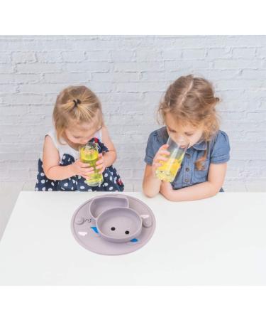 Baby Silicone Plate - Toddler Suction Mini Plate Placemat for Self Feeding - BPA Free - Gray - Buy Online on GoSupps.com