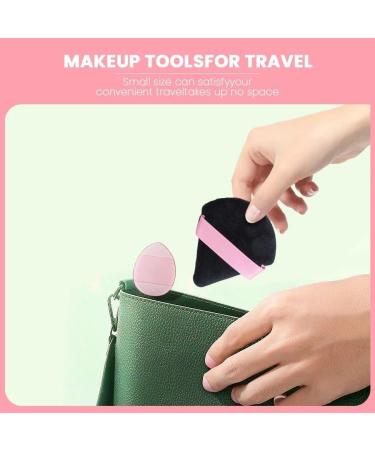13 powder with black triangle pink finger powder puff set for everyday use makeup setting SHE103-13black - Buy Online on GoSupps.com
