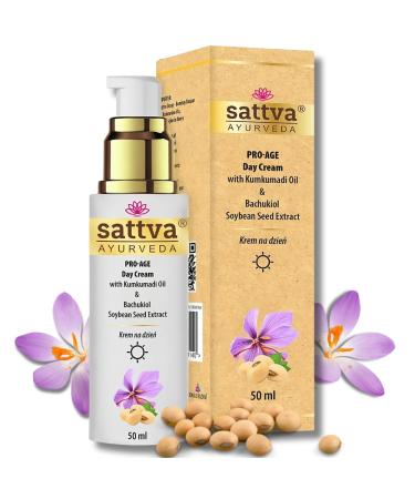 Sattva Face Cream for Men and Women - Anti-Wrinkle Cream Face Pro-Age Day Cream with Kumkumadi Oil - Anti-Ageing Moisturiser Face Cream
