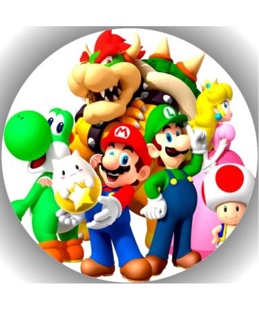 Super Mario Birthday Cake Edible Photo - 20cm Cake Image - Fun Cake D cor for Your Celebration! - Buy Online on GoSupps.com