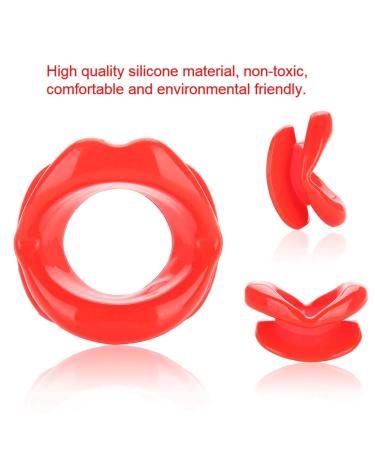GOTOTOP Silicone Face Lifting Lip Exerciser - Anti Wrinkle Mouth Muscle Tightener Tool (Red) for Youthful Skin - Buy Online on GoSupps.com