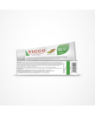 Buy Vicco Vajradanti Herbal Toothpaste Fennel Flavour - 100% Natural Vegan & Cruelty-Free | 18 Herbs Astringent & Analgesic | Pack of 3 x 7oz - International Shipping Available - Buy Online on GoSupps.com