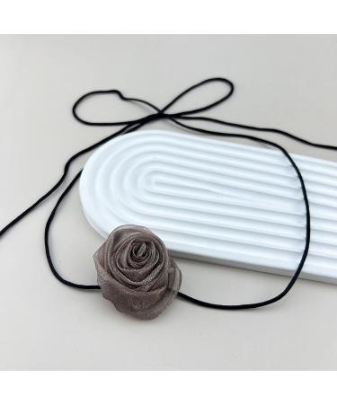 Southjieling 3D Rose Necklace - Versatile Collarbone Chain & Fashionable Violet Flower Accessory - Buy Online on GoSupps.com