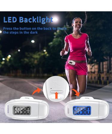3D Pedometer with Clip and Strap - Accurate Fitness Tracker with USB Charge & Large Display - Daily Step Counter for the Whole Family - Buy Online on GoSupps.com