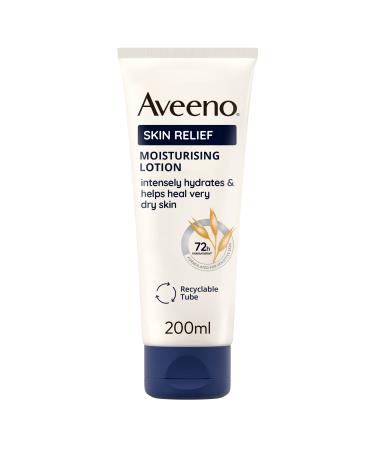 Aveeno Skin Relief Moisturising Lotion With Soothing Triple Oat Complex & Shea Butter Suitable For Sensitive Skin 72-Hour Intense Hydration Helps Relieve Very Dry and Tight Skin Unscented 200ml 200 ml (Pack of 1) Nourishing Lotion - Buy Online on GoSupps.com