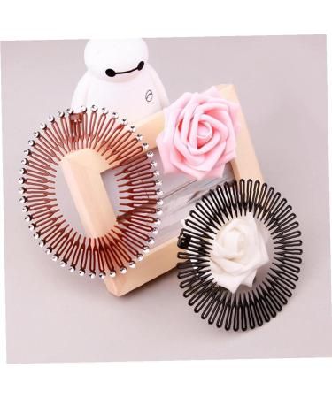 Stretch Hair Combs Plastic Full Circle Headband Flexible Hair Clip Sports Hair Wrap Holder for Women Girls Style 3 - Buy Online on GoSupps.com