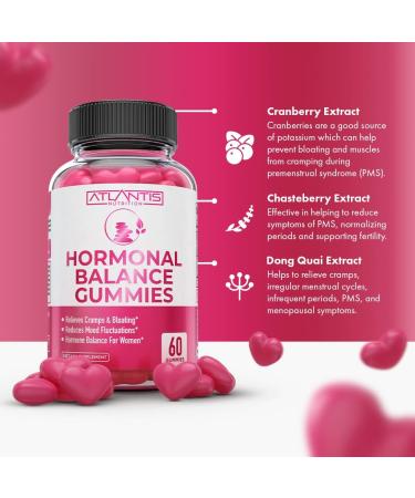 Hormonal Balance & PMS Support Gummies with Ashwagandha and Magnesium - Buy Online on GoSupps.com