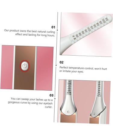 Balacoo 3pcs Heated Eyelash Curler Kit Mini Eye Lash Curling Clips for Natural Lashes | Perfect Makeup Set for International Shipping - Buy Online on GoSupps.com