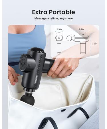 RENPHO 2022 Massage Gun - Deep Tissue Percussion Muscle Massager for Home and Office Use - Electric Handheld Massager for Back, Neck, and Body - Father's Day Gift with Case - Buy Online on GoSupps.com