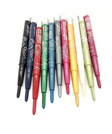 FRCOLOR 12 Pcs Waterproof Eyeliner Women Cosmetic Pen Eye Shadow Pencil Liquid Eyeliner Automatic