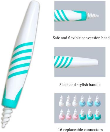 QGrips Earwax Removal Tool - Safe Spiral Silicone Earwax Remover with 16 Replacement Heads for Adults & Kids - Buy Online on GoSupps.com