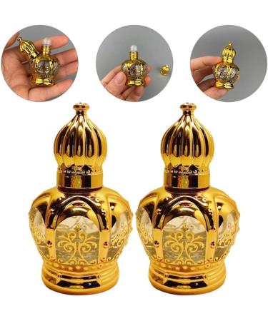 FRCOLOR 6pcs Vintage Middle Eastern Essential Oil Roller Bottles - 15ml Glass Perfume Containers for Aromatherapy - Buy Online on GoSupps.com