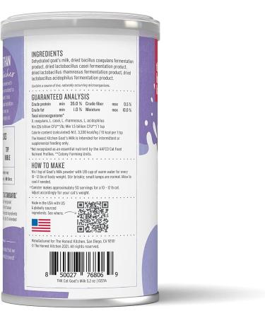Honest Kitchen Goat's Milk for Cats - Tasty Probiotics 5.2 oz - Buy Online on GoSupps.com
