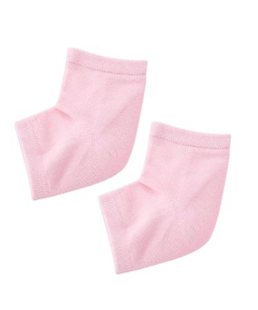 Verdant Touch Pain Relief Socks Gel Heel Foot Care Socks Moisturizing Protective Sleeves for Heels Pain Relief Half Socks Pink