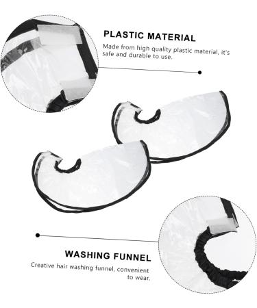 SKISUNO 2pcs Shampoo Funnel Puff Adjustable Hair Washing Apron Clear Hair Funnel Dye Ponytail Child Pe Major - Buy Online on GoSupps.com