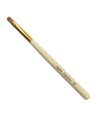 Buy N&BF Professor Gel Brush Gold Size 5 | Premium Kolinsky Nail Art Brush for Gel & Acrylic Design | Red Marten Hair Nail Studio Tools - Buy Online on GoSupps.com