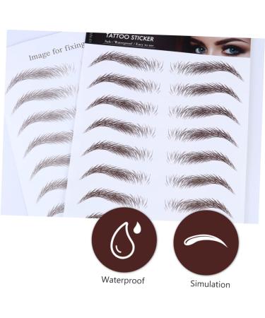 FOMIYES 12 Pcs Eyebrow Stickers Make up Kit Makeup Brow Sticker Imitation Eyebrow Semi-permanent 6d Mold - Buy Online on GoSupps.com