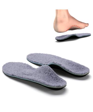 Valsole orthopedic insoles wool for women and men's high footrest soft medical functional shoe inserts insert for flat feet plantar fasciitis foot pain V107E 48-49 EU (310mm)