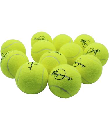 Magicorange 12 Pack Advanced Training Tennis Balls for Beginner Practice with Mesh Bag - Green - Buy Online on GoSupps.com