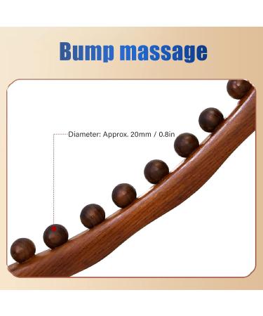 Massage Gua Sha Stick Set - 10 Beads Wooden Roller & 10ml Essential Oil - Perfect for Salon Spa Treatments - Buy Online on GoSupps.com