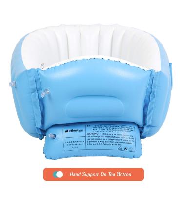 Baby Inflatable Bathtub  Portable Infant Toddler Bathing Tub Non Slip Travel Bathtub Mini Air Swimming Pool Kids Thick Foldable Shower Basin with Air Pump  Blue - Buy Online on GoSupps.com
