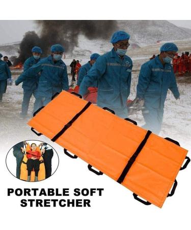 Cushion Soft Folding First Aid Stretcher with 8 Handles Portable Thickened Canvas Emergency Stretcher Patient Home Stretch - Buy Online on GoSupps.com