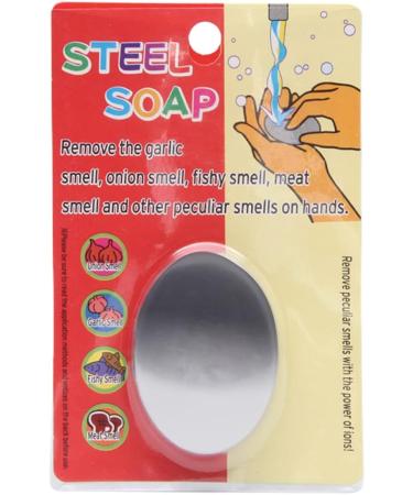 Licogel Stainless Steel Soap Metal Smell Remover Soap Odor Remover Bar for Onion Garlic Home Oval Removing Seafood Kitchen - Buy Online on GoSupps.com