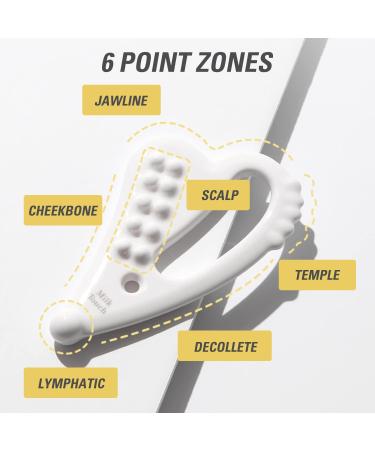 MILKTOUCH Slim Face Ceramic Gua Sha Tool for Lymphatic Drainage and Anti-Aging - Jawline Sculptor for Face, Eyes, Neck, and Body - Buy Online on GoSupps.com