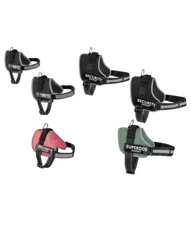 Zoofari Dog Harness Adjustable Chest and Belly Belt Dog Vest Reflective (L Black) (Black - L)