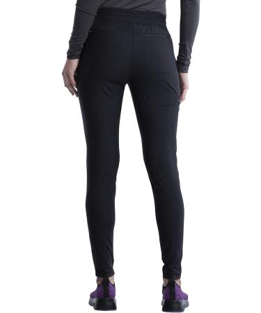 Women's Stretchy Knit Drawstring Scrub Pants CK095 - Small, Black - Buy Online on GoSupps.com